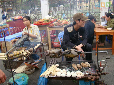 Roasted food in sapa