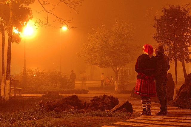 illusory Christmas night in Sapa