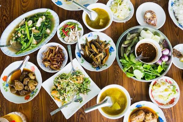 Burmese Food On A Table
